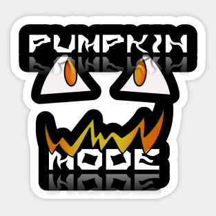 Jack O Lantern Face - Halloween Costume - Pumpkin Mode - Fire Orange Sticker